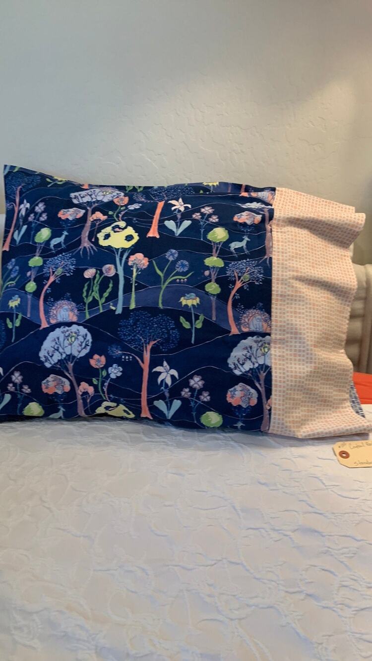 Handmade Standard Pillowcase, Central Park Night Design, Animals and Trees